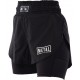 Fightshort 2 En 1 Metal Boxe - Noir