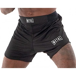 SHORT MMA NOIR MÉTAL BOXE