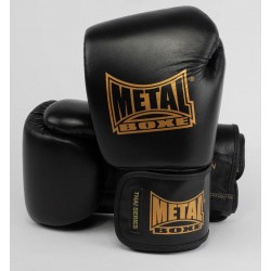 GANTS DE BOXE CUIR THAI SERIES NOIR OR