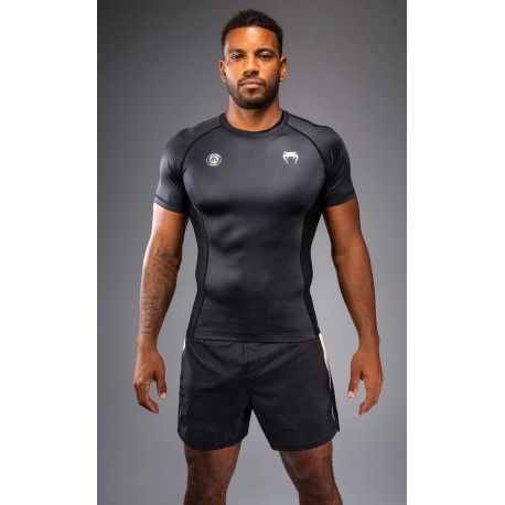 Rashgard manches courtes Venum x Roger Gracie Academy noir