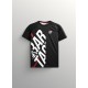 RASHGUARD MANCHES COURTES "GRAVITY" NOIR BAR TRACK