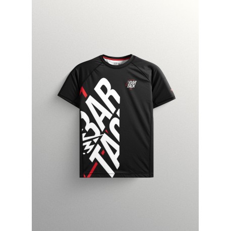 RASHGUARD MANCHES COURTES "GRAVITY" NOIR BAR TRACK